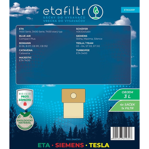 Staubsaugerbeutel ETA ETA 1400 (4 ks) braun